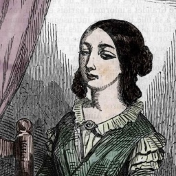 Illustration: Eugénie Grandet blickt aus dem Fenster.