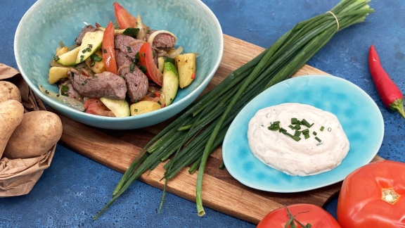 Ard-buffet - Rezept: Steakpfanne Mit Kartoffeln, Zucchini Und Tomaten