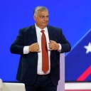 Hungarian Prime Minister Viktor Orban adjusts his jacket after speaking at the Conservative Political Action Conference (CPAC) in Dallas, Thursday, Aug. 4, 2022. (AP Photo/LM Otero)