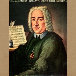 Alessandro Scarlatti  Musiker und Komponist, 1659-1725. "Portraet mit Notenblatt". - Öl, 18. Jh. Bologna