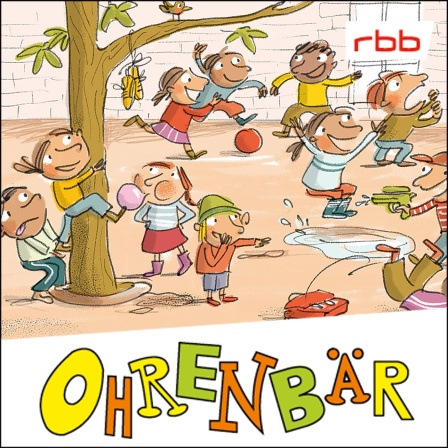 Bunte Zeichnung: Kinder spielen auf dem Schulhof (Quelle: rbb/OHRENBÄR/Ariane Camus)