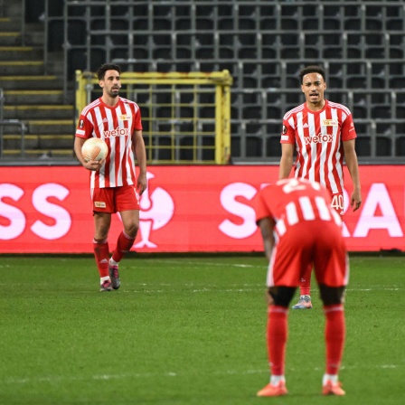 Enttäuschte Union-Spieler nach dem Aus in der Europa League