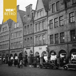 Häuserzeile Münsteraner Prinzipalmarkt in den 1950er Jahren