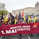 Demonstrationszug im Rahmen der Hauptkundgebung des DGB am 1. Mai
