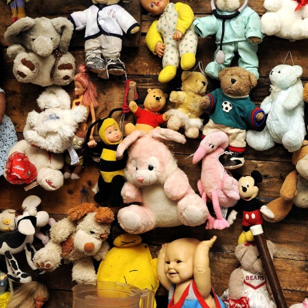 Stofftiere und Puppen