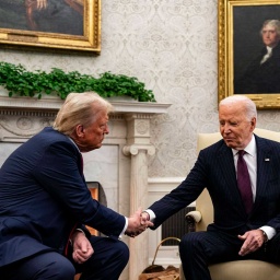 Washinton, 13.11.2024: Präsident Joe Biden empfängt Donald Trump (Bild: IMAGO/UPI Photo/AL DRAGO)