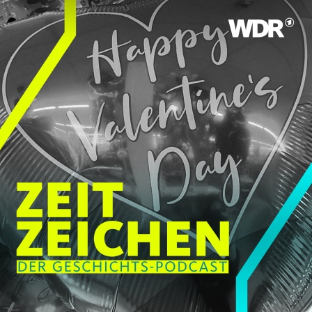 Herzförmige Luftballons mit der Aufschrift "Happy Valentine's Day"