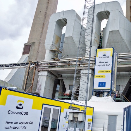 Beim Carbon Capture, Utilisation and Storage (CCUS) Forum der EU im dänischen Aalborg wurde diese Anlage zur CO2-Abscheidung eingeweiht. (Bild vom 27. November 2023)