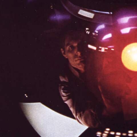 Die Iris des sprechenden Computers HAL 9000 in "2001 - Odyssee im Weltraum" von Stanley Kubrick
