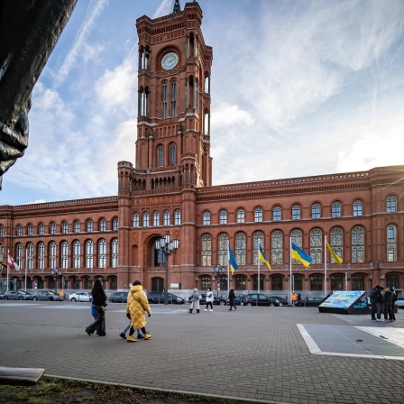 Das Rote Rathaus in Berlin Mitte