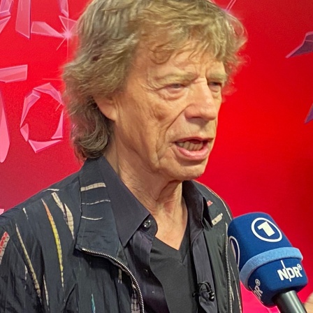 Mick Jagger bei der Pressekonferenz zur Vorstellunf des neuen Albums 