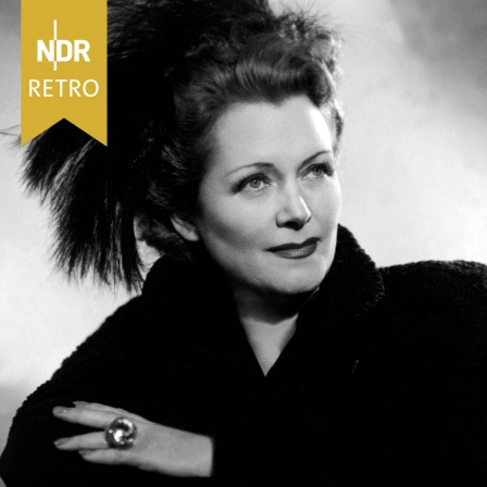 Porträt der Schauspielerin Olga Tschechowa, 1950er Jahre.