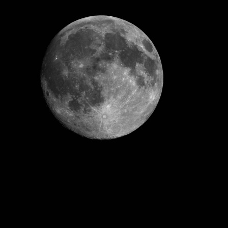 Vollmond gesehen mit Teleskop