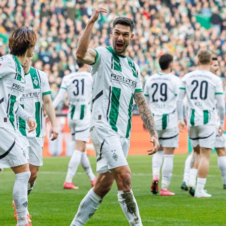 Tim Kleindienst jubelt nach seinem Treffer 