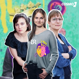 Auf der Bildmontage sind 3 Frauen zu sehen. Host Milena Straube. Und die beiden Gäste Caroline Hoffmann und Karin Becker vom BR.