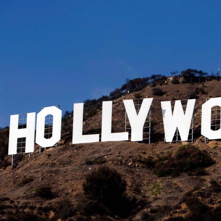 Der berühmte Schriftzug "Hollywood" in den Bergen von Los Angeles