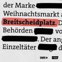 Ausschnitt aus Akte, das Wort Breitscheidplatz ist rot markiert