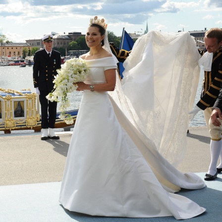 Prinzessin Victoria von Schweden in ihrem Brautkleid.