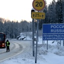 Finnisch-russischer Grenzübergang Nuijamaa aus Sicht der finnischen Seite von Lappeenranta