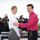  Die Schauspieler Sandra Hüller und Christian Friedel bei eine Fototermin auf dem Filmfestival in Cannes.