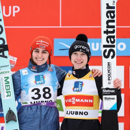 Nika Prevc und Selina Freitag belegen in Ljubno die Plätze 1 und 2