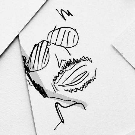 Eine Zeichnung von Stevie Wonder