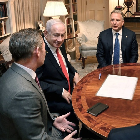 Israels Regierungschef Netanjahu in Washington, USA am 04.02.2025