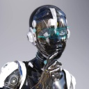 Künstlerische Darstellung eines humanoiden Roboters mit künstlicher Intelligenz (Symbolbild)