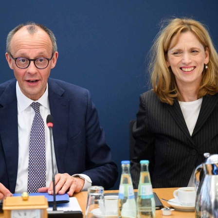 Friedrich Merz und Karin Prien (beide CDU)