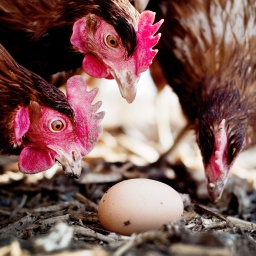 Hühner Huhn Ei Eier Nest