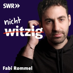 Podcast nicht witzig - Humor ist, wenn die anderen lachen. Zu sehen ist der Gast Fabi Rommel.