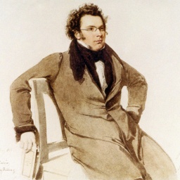 Franz Schubert, 1825, Aquarell von Wilhelm August Rieder