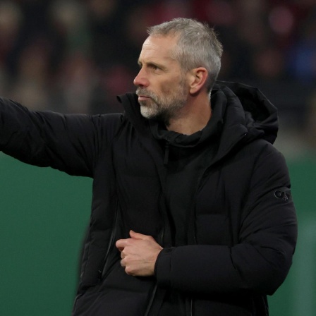 RB-Trainer Marco Rose an der Seitenlinie