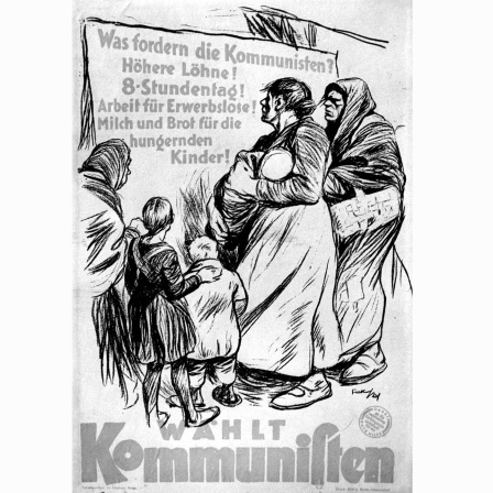 Wahlplakat der KPD aus der Zeit der Weimarer Republik