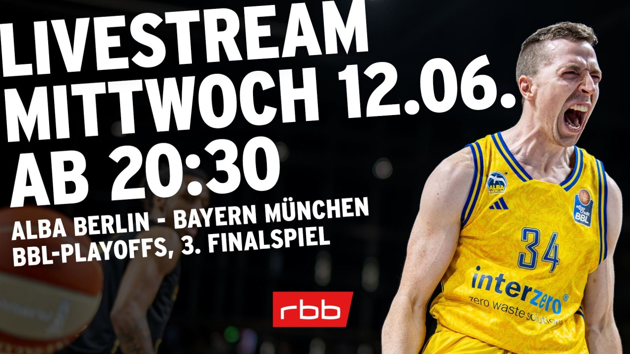 Drittes Spiel der Basketball-Finalserie: Alba Berlin gegen Bayern München zum Nachschauen