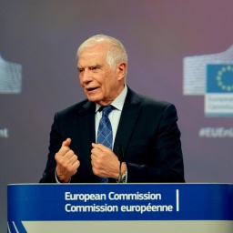 Josep Borrell, Leiter der Außenpolitik der Europäischen Union, bei einer Pressekonferenz.
