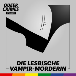 Illustration für die Sendung &quot;Queer Crimes&quot; zeigt ein schwarzweißes Muster