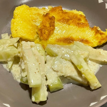 Kratzete mit Kohlrabi nach einem Rezept von Thomas Vilgis