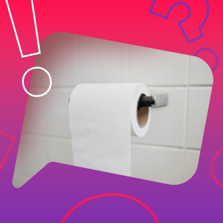 Eine Toilettenpapierrolle