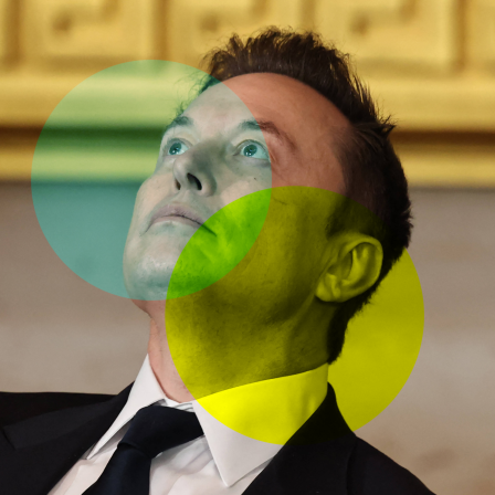 Elon Musk guckt in die Luft