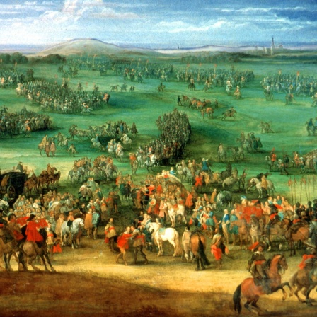 Repro-Aufnahme des Ölgemäldes von Pieter Meulener &#034;Die Schlacht von Nördlingen II.&#034; aus dem Jahre 1634