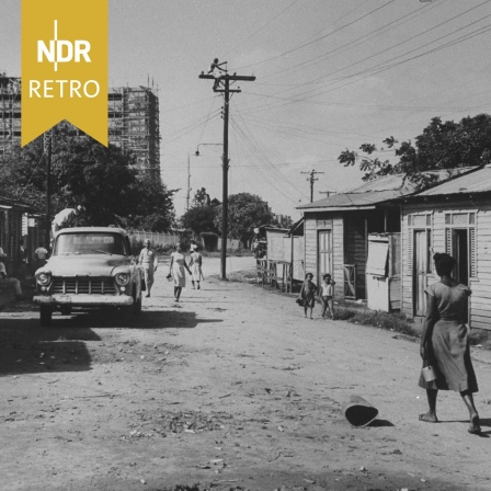 In einem Armenviertel von Ciudad Trujillo, 1950er Jahre.