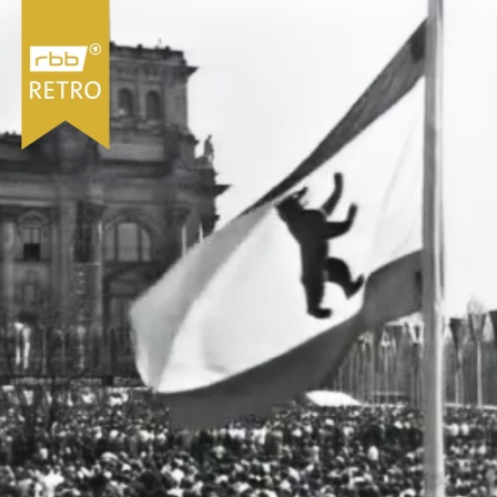 Flagge Berlin und der Reichstag im Hintergrund (Quelle: rbb)