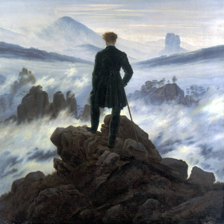 Das Bild &quot;Wanderer über dem Nebelmeer&quot; des Malers Caspar David Friedrich