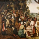 Gemälde, "Die Predigt Johannes des Täufers", 1601, nach Pieter Brueghel dem Älteren von Pieter Brueghel dem Jüngeren (1564 - 1638)