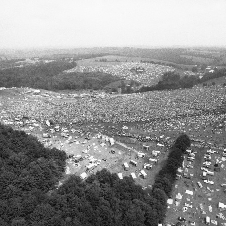 Das Festivalgelände von Woodstock