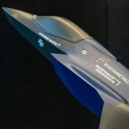 Modell des F35-Kampfjets des Düsseldorfer Rüstungskonzerns Rheinmetall