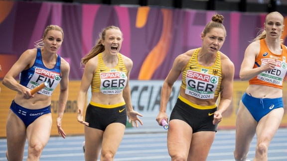 Sportschau - 4x100 M Staffel Frauen - Der Deutsche Vorlauf