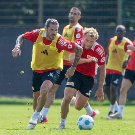 Christian Trimmel und Benedict Hollerback beim Union-Training