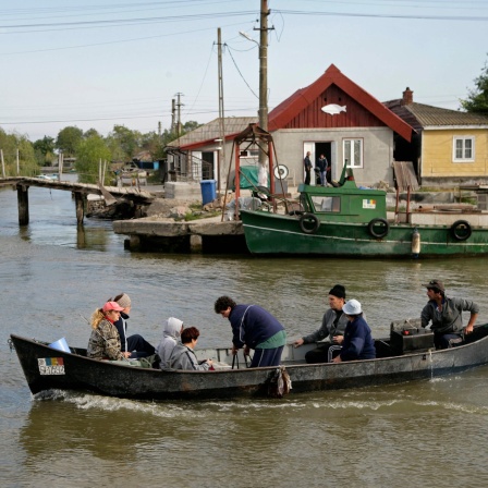 Wasserstraße in Sulina, Rumänien